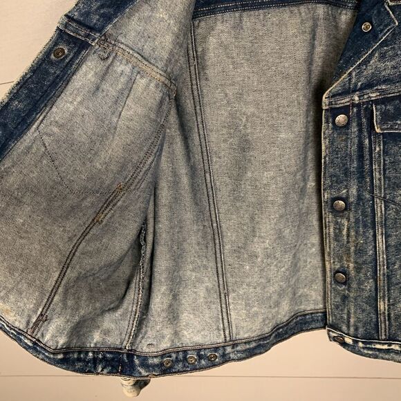 Vintages Calvin Klein denim acid washed trucker jacket mens size large - Picture 15 of 15